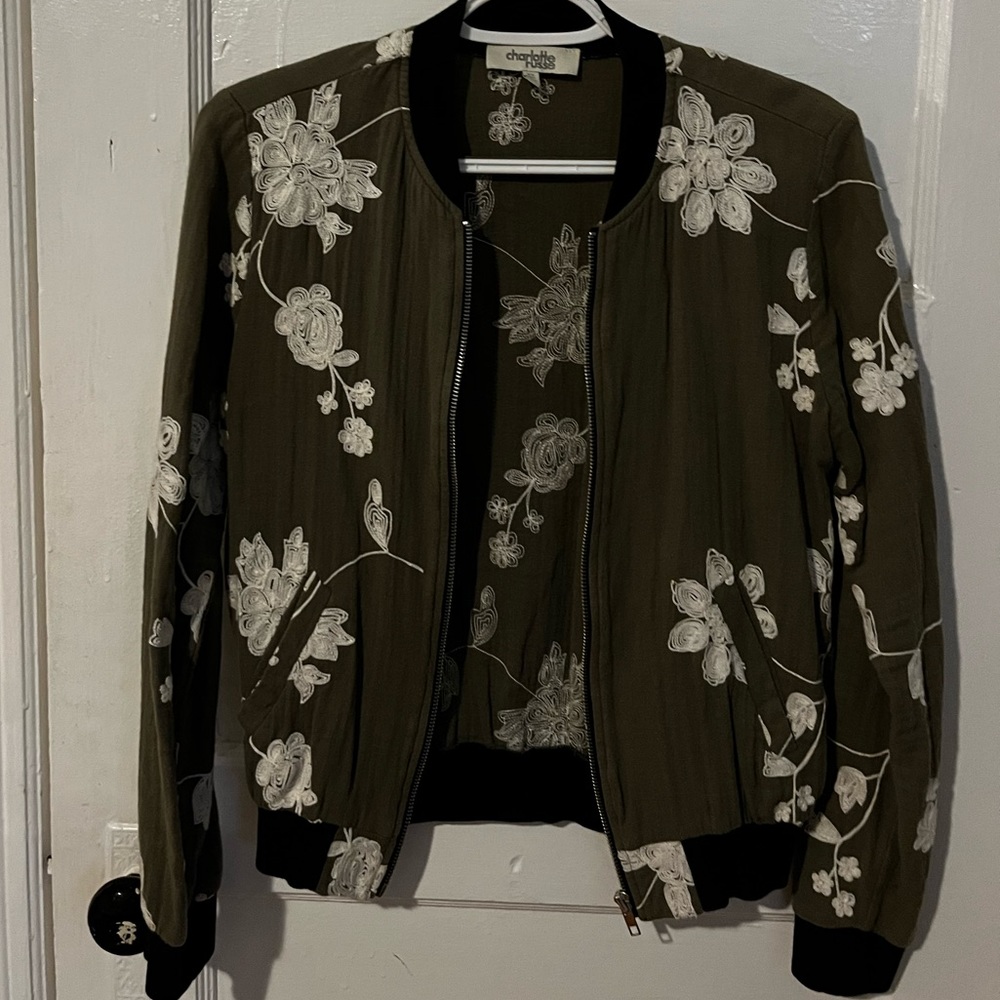 Embroidered bomber jacket